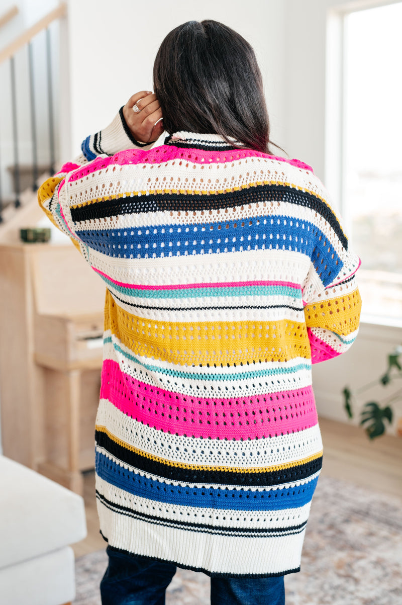 Felt Cute Striped Cardigan