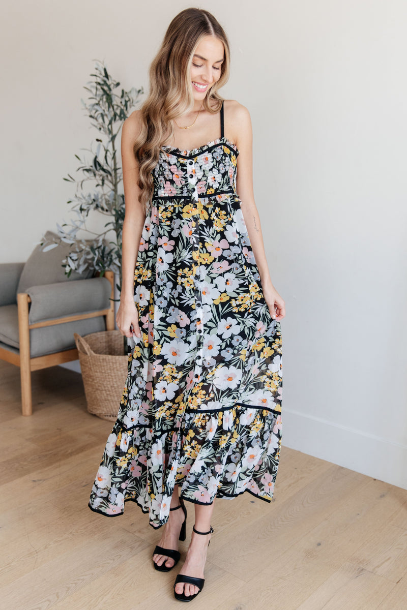 Up From the Ashes Floral Maxi Dress