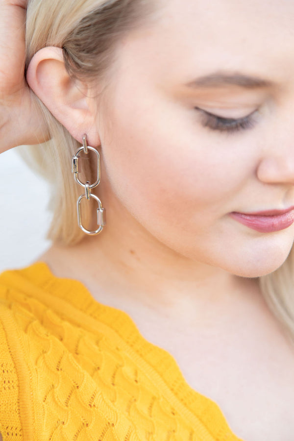 Double Link Drop Earring