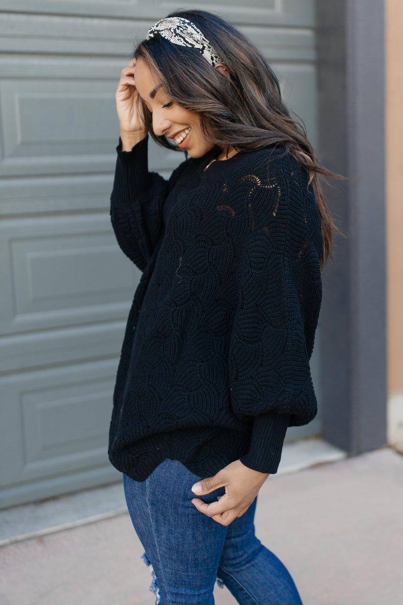 Designed For Details Sweater in Black