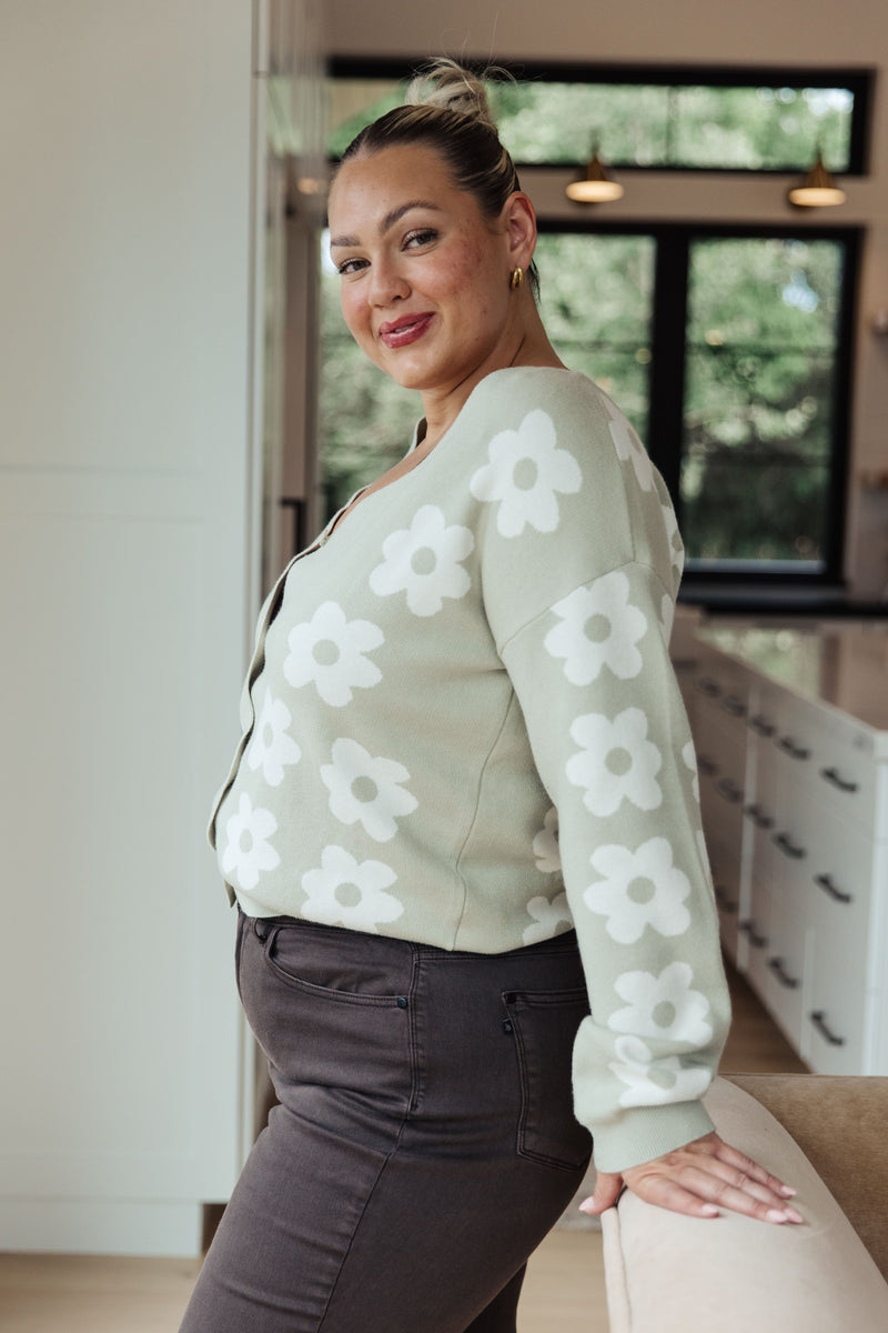 Fresh As A Daisy Floral Cardigan