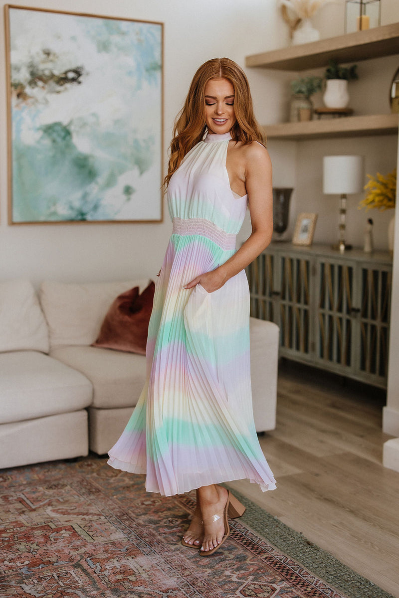 Irresistibly Iridescent Maxi Dress