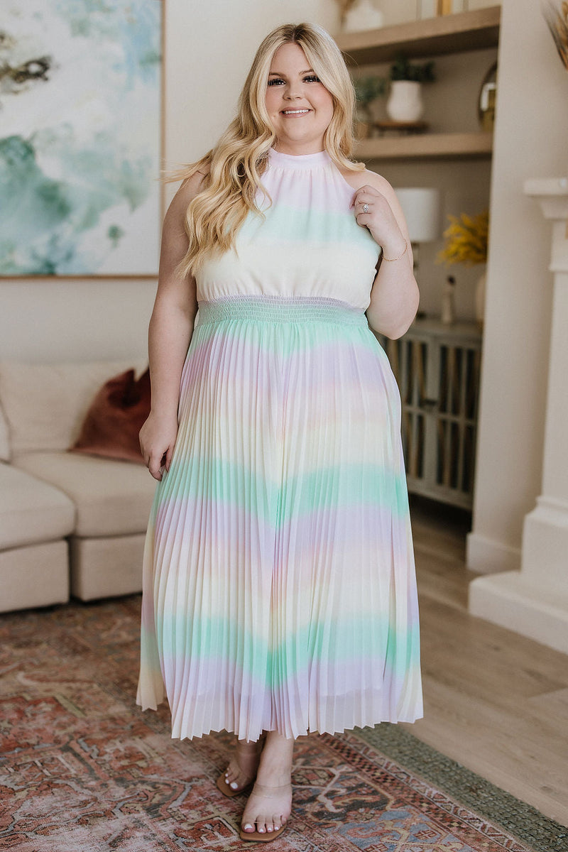 Irresistibly Iridescent Maxi Dress