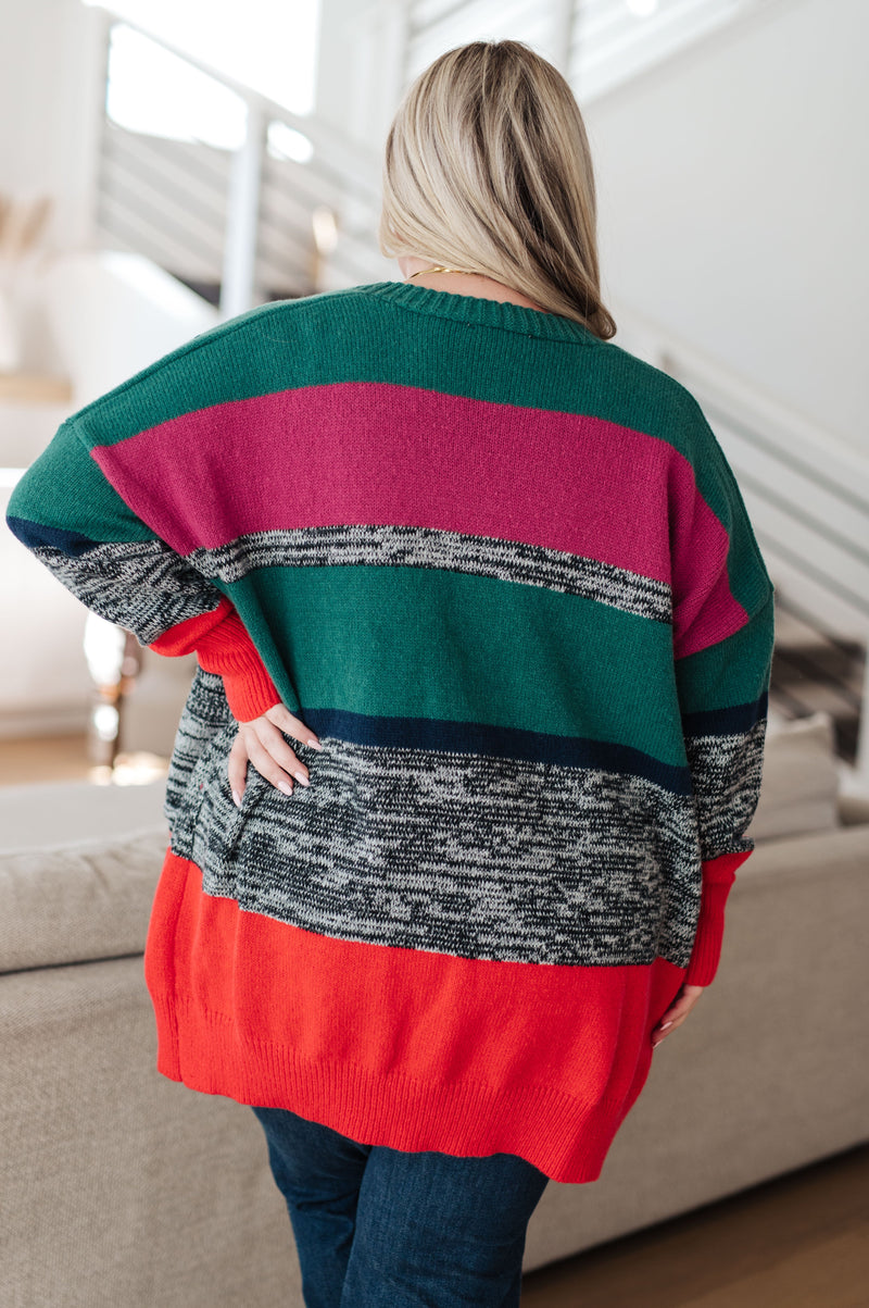 Keep it Cozy Striped Cardigan