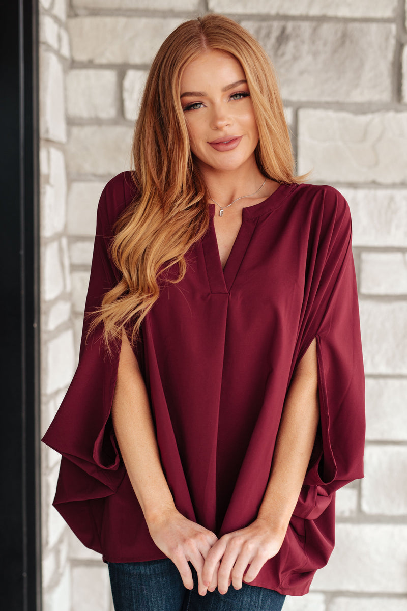 Universal Philosophy Blouse in Wine